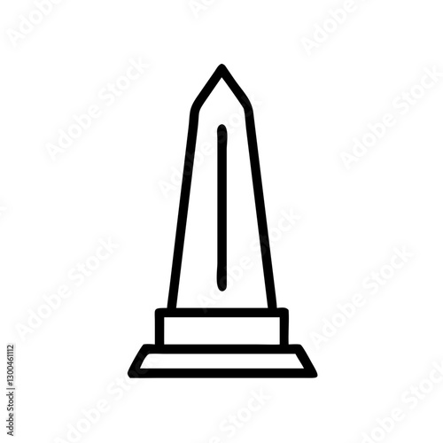 Obelisk monument against white background