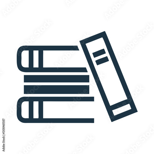 Books stacked on a bookshelf