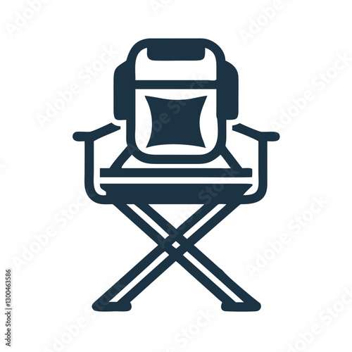 Director's chair graphic design in minimalist style