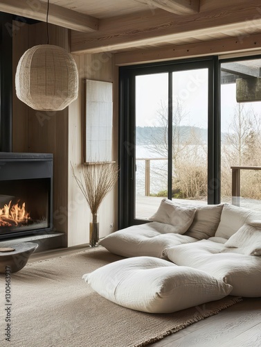 A cozy living room presents an interior setting view