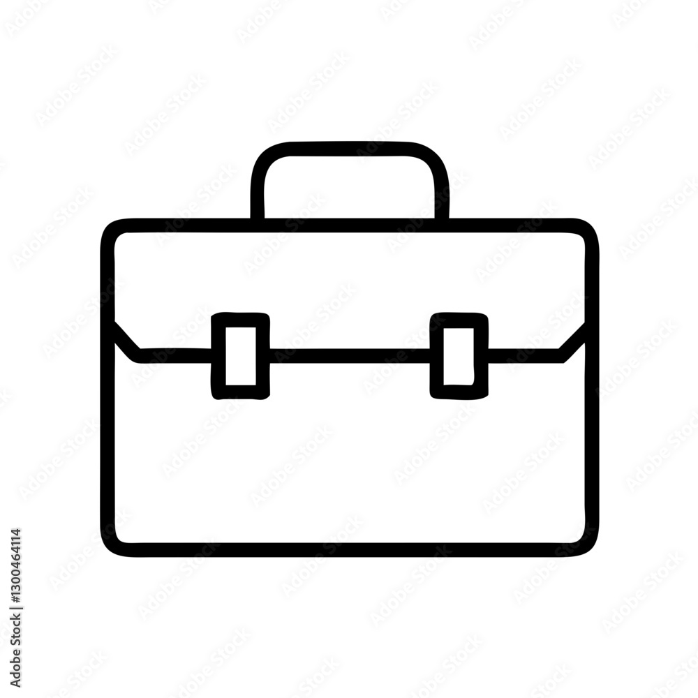 Business briefcase on white background Business briefcase on white background