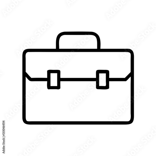 Business briefcase on white background