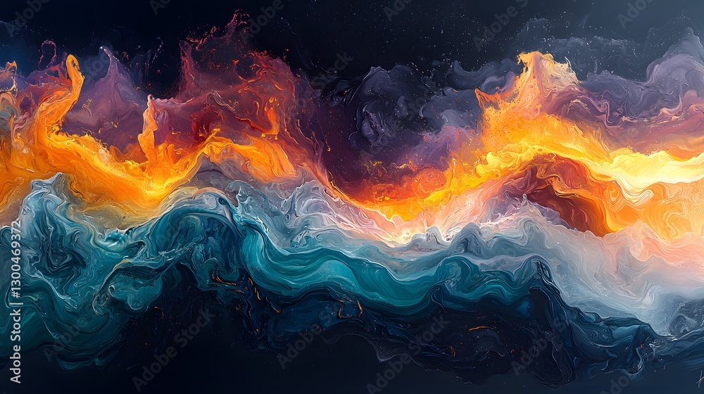 Stunning colorful abstract painting full of energetic brushstrokes and rich hues bringing life and emotion to any space Stunning colorful abstract painting full of energetic brushstrokes and rich hues bringing life and emotion to any space