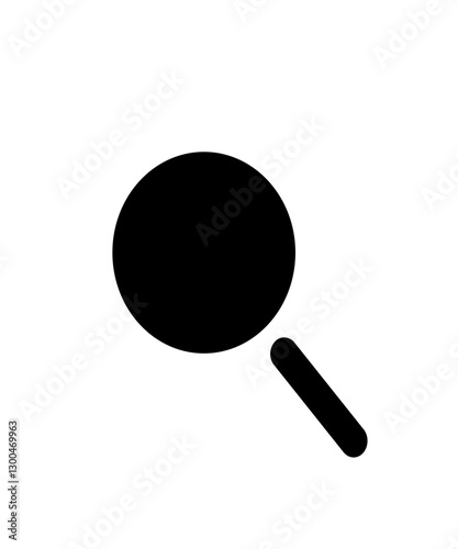 Magnification glass filled with black