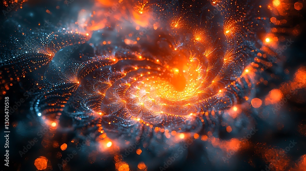 Fiery cosmic swirl, abstract background Fiery cosmic swirl, abstract background