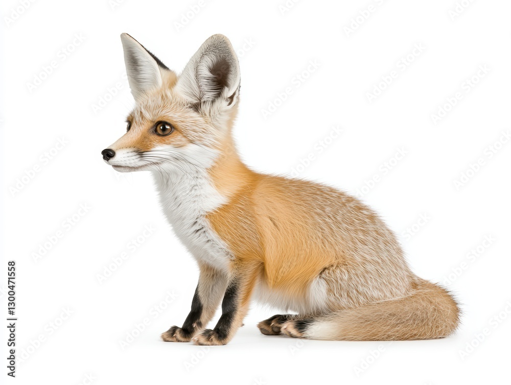 Fototapeta premium Captivating image of a small fox in natural habitat, serene wildlife moment adorable