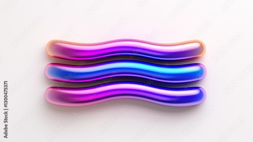 Abstract Wavy Lines in Vibrant Iridescent Hues Abstract Wavy Lines in Vibrant Iridescent Hues