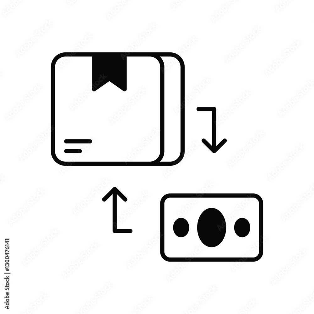 Fototapeta premium Cash On Delivery vector icon