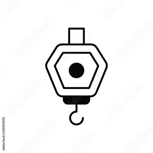 Pulley vector icon 