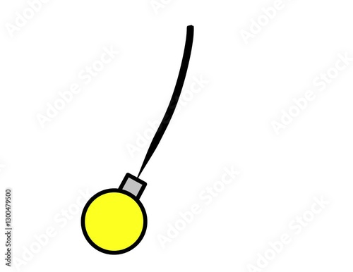 animation of hanging string light bulbs