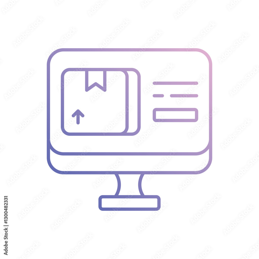 Monitor Screen vector icon