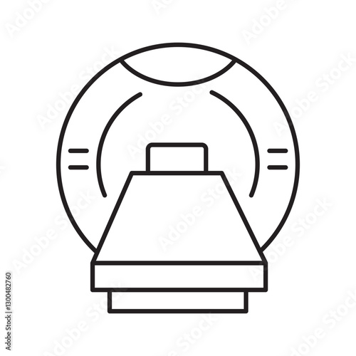 X ray machine line icon