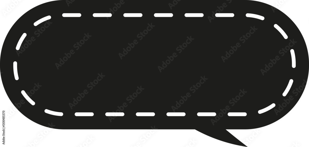 Fototapeta premium black dotted speech bubble