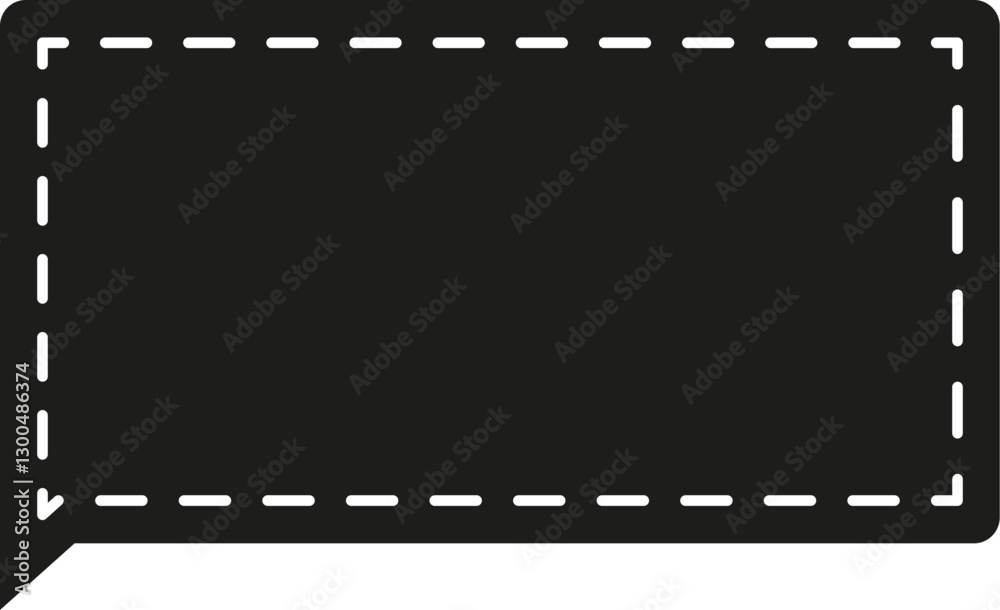 Fototapeta premium black dotted speech bubble