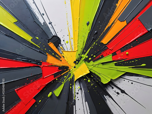 Obraz na płótnie Abstract wall art, oil on canvas digital art, artistic painting, minimalist background, colour splash wallpaper design w salonie