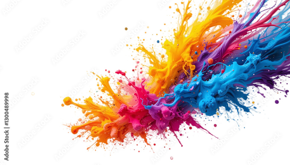 Fototapeta premium holi theme, abstract watercolor art with colorful abstract