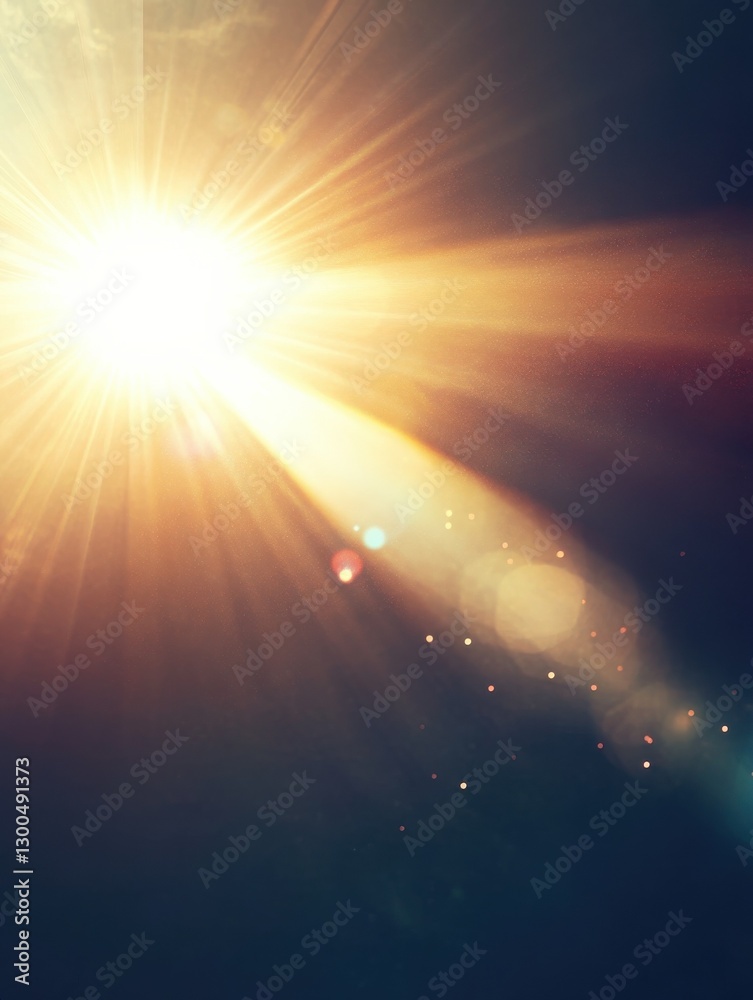 Fototapeta premium Bright sun lens flare