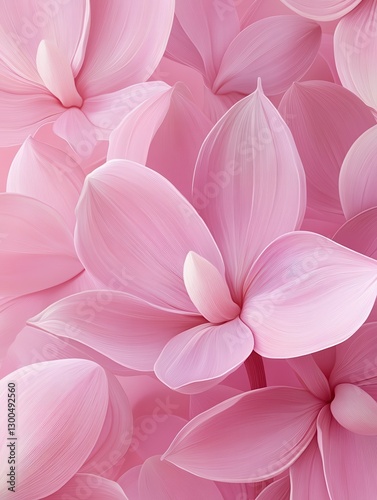 Abstract floral in seamless pattern background. Pink flowers, flower petals, blooms, leaves on pink wallpaper. Blossom fabric pattern with watercolor texture for banner, prints, packaging