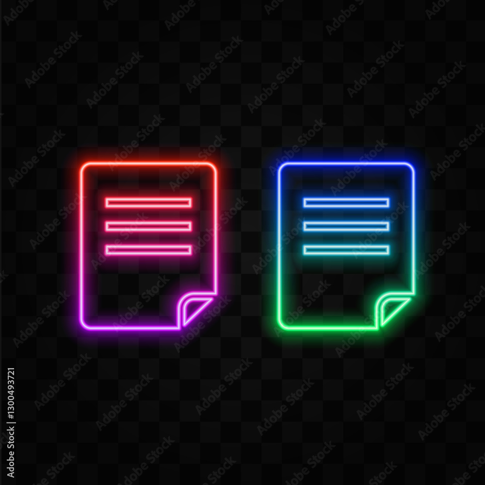 File, contract, app yellow neon icon. Transparent background. Yellow Neon Vector Icon File, contract, app yellow neon icon. Transparent background. Yellow Neon Vector Icon