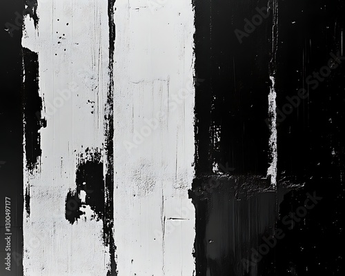 Painted wall, texture, abstract black & white