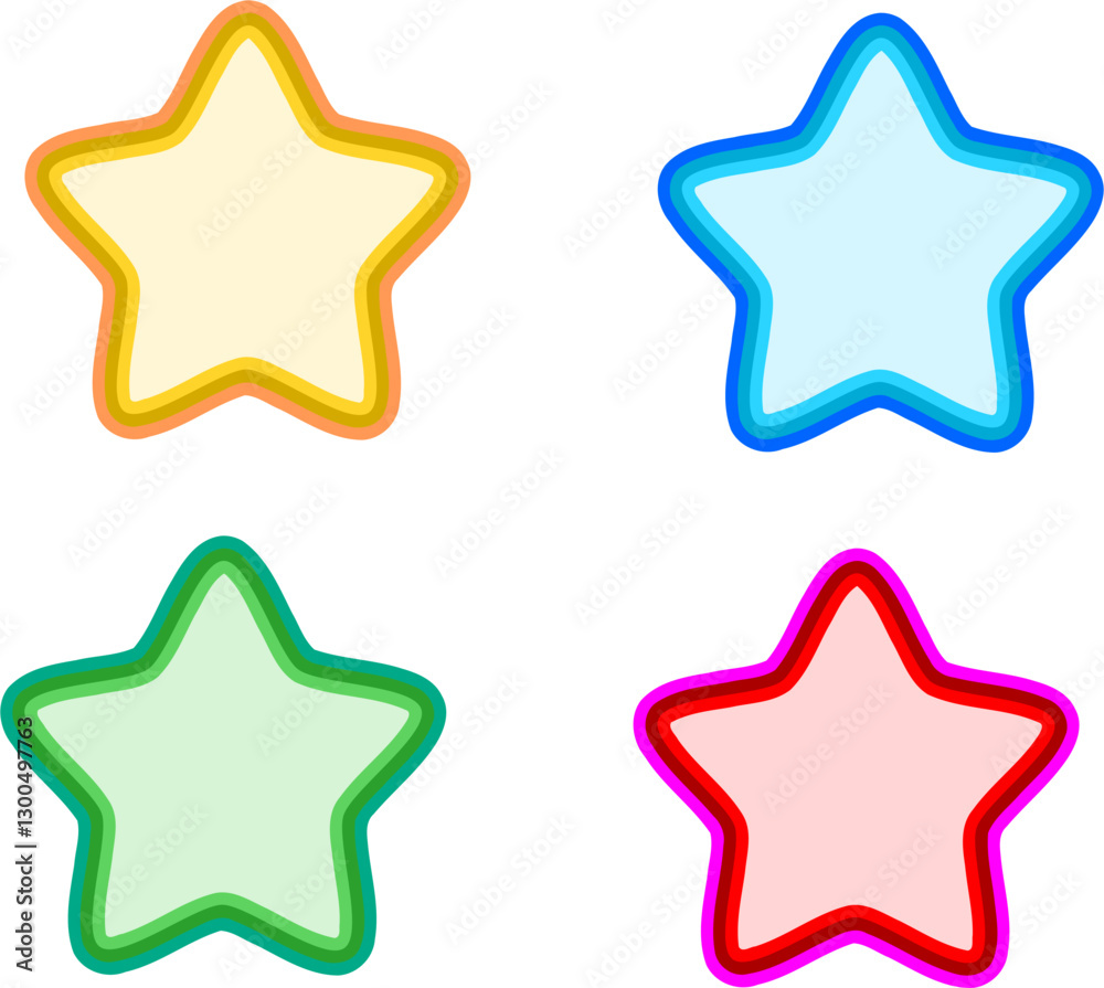set of stars vector illustration image or clipart set of stars vector illustration image or clipart