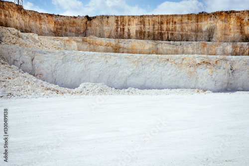 Wallpaper Mural Limestone quarry for cement production, Open pit mine Torontodigital.ca