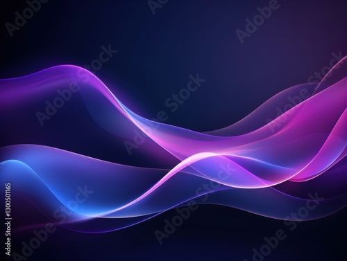 Abstract background with flowing purple and blue waves. Ideal for modern presentations