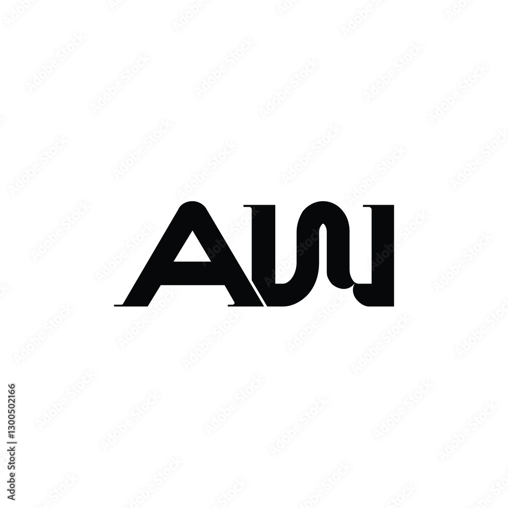AW monogram logo design letter text name symbol monochrome logotype alphabet character simple logo AW monogram logo design letter text name symbol monochrome logotype alphabet character simple logo