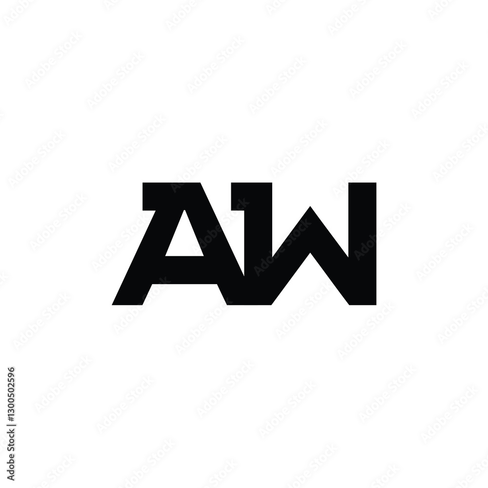 AW monogram logo design letter text name symbol monochrome logotype alphabet character simple logo AW monogram logo design letter text name symbol monochrome logotype alphabet character simple logo