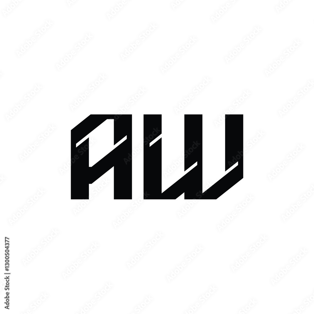AW monogram logo design letter text name symbol monochrome logotype alphabet character simple logo AW monogram logo design letter text name symbol monochrome logotype alphabet character simple logo