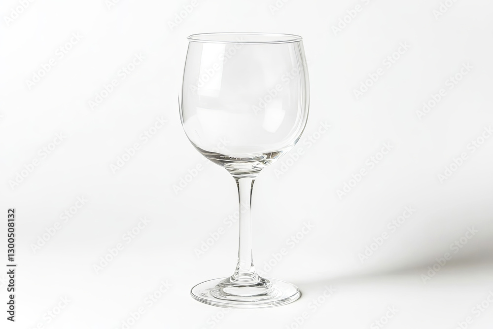 Crystal-clear elegance captured in a minimalist style. A single wine glass Crystal-clear elegance captured in a minimalist style. A single wine glass