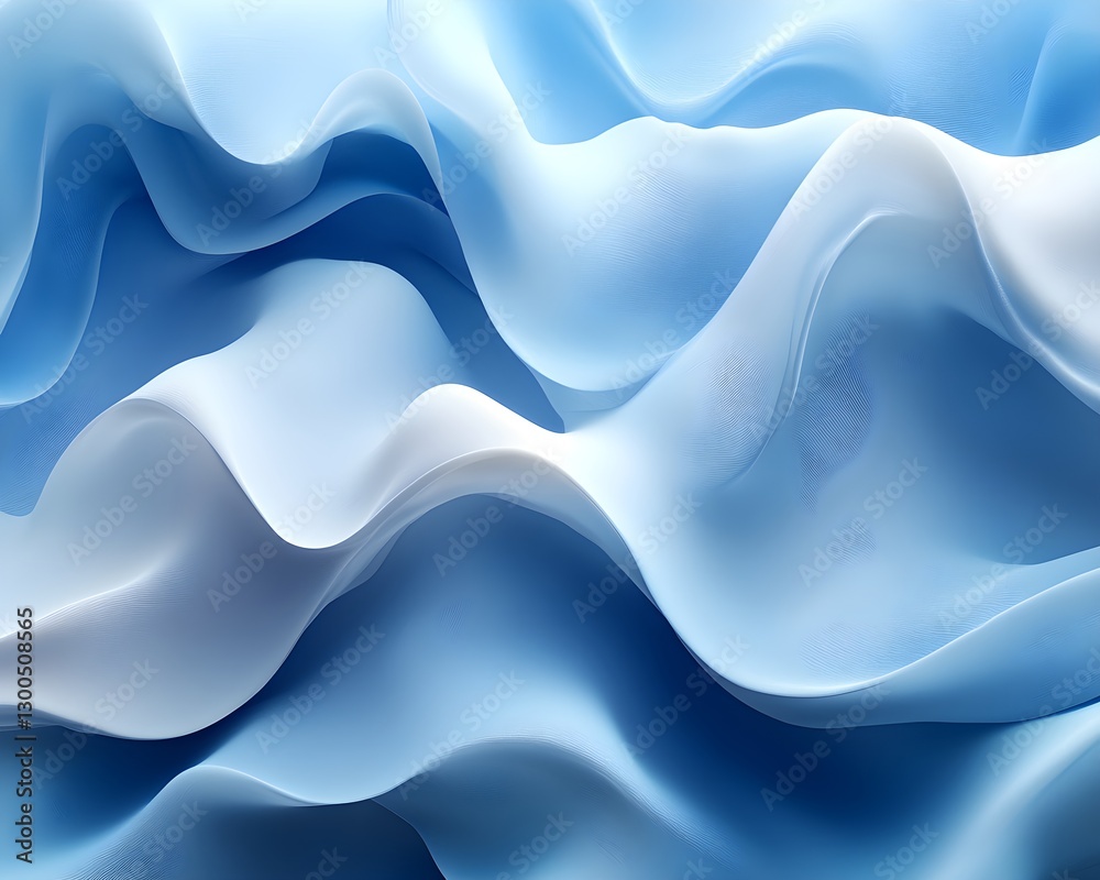 Obraz premium Abstract water ripple design in soothing blue tones for spa branding – Generative AI
