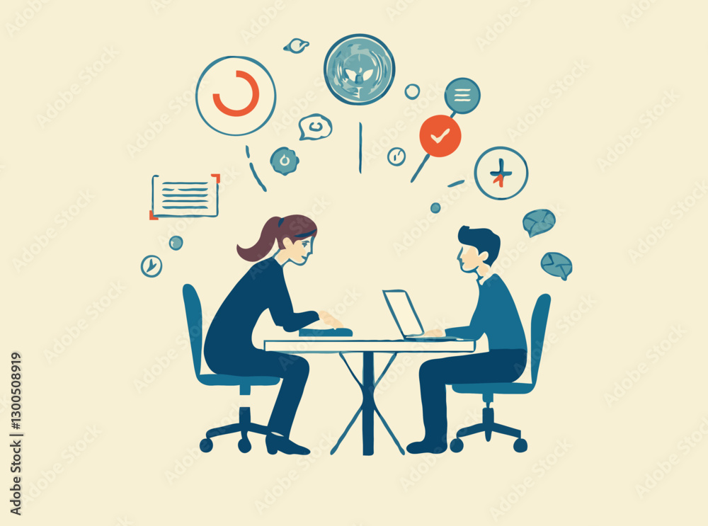 Harmonizing Work and Life: Stress Management Vector Design Harmonizing Work and Life: Stress Management Vector Design