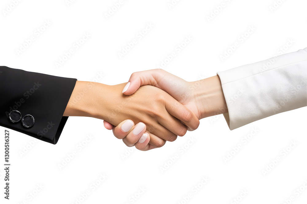 A confident handshake on transparent background A confident handshake on transparent background