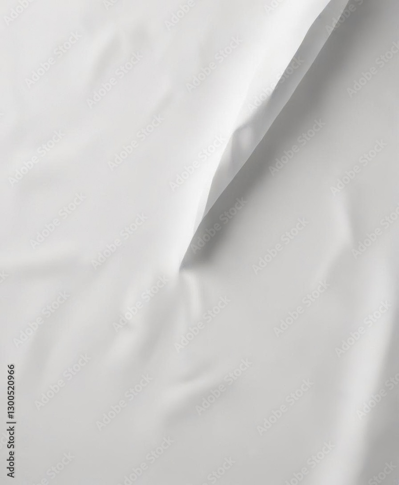 Obraz premium Plain sheet of paper isolated on white background with subtle texture and creases, white, paper, isolation