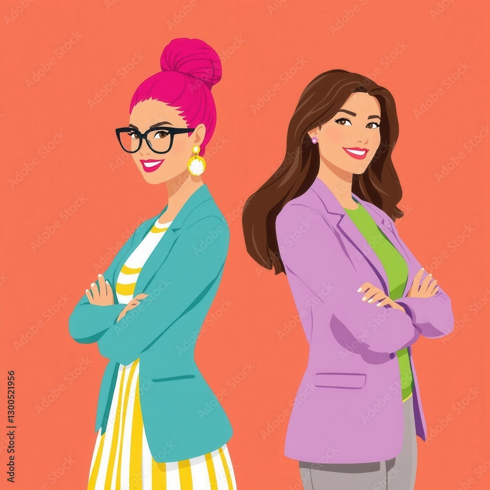 Two women are standing next to each other Two women are standing next to each other
