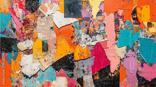 Colorful Abstract Collage Art (1) photo