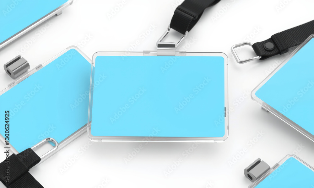 collection of blank badge ID holders with blue backgrounds, ideal for customization and identification purposes. Perfect for events, conferences, and workplaces collection of blank badge ID holders with blue backgrounds, ideal for customization and identification purposes. Perfect for events, conferences, and workplaces