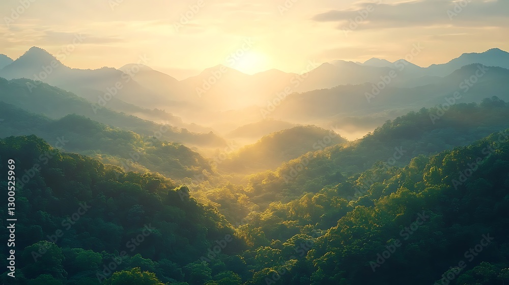 Mountain Sunrise Valley Misty Forest Mountain Sunrise Valley Misty Forest