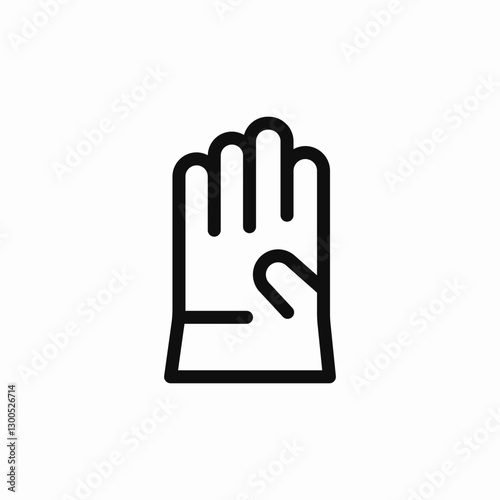 Gardening glove protection icon vector sign