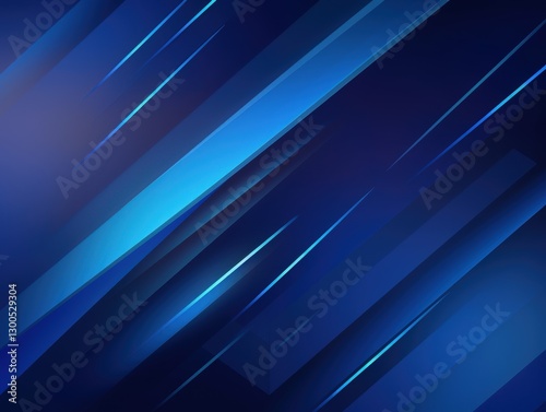 Abstract blue lines and shapes forming dynamic pattern, glowing, modern digital wallpaper background