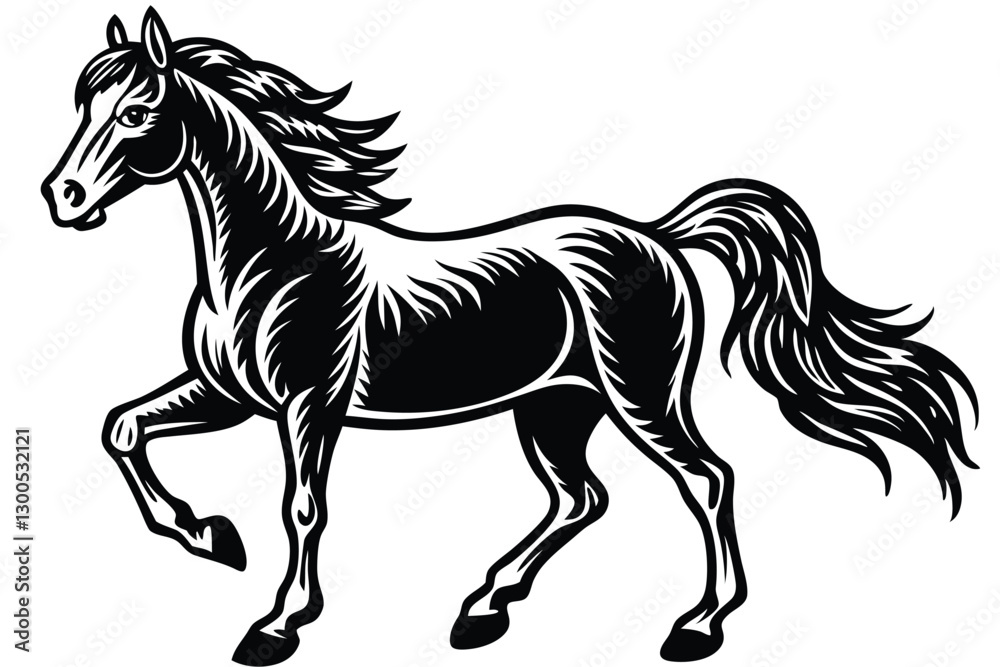 Obraz premium Horse silhouette vector