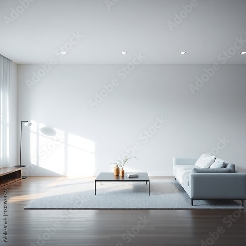 Modern design living room: minimalism and comfort