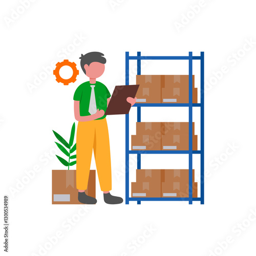 Inventory Management Vector Illustration