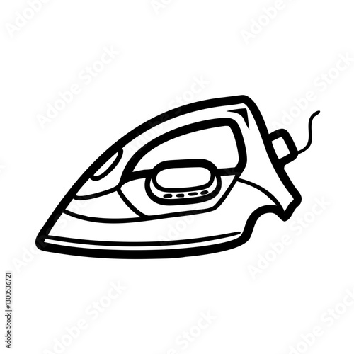 Iron icon with sleek design, household appliance concept