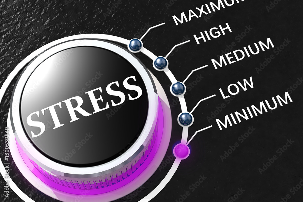 Turn the stress knob to minimum level
