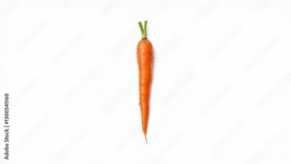 Fresh Orange Carrot Isolated on White Background for Health and Nutrition Concepts