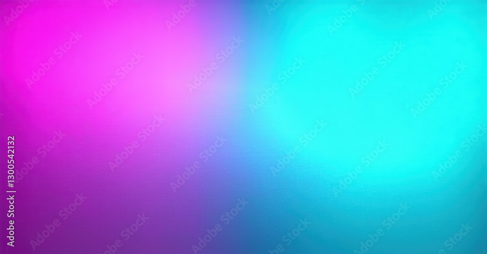 Fototapeta premium Contemporary neon glow gradient background bright turquoise transitioning magenta fine grainy noise texture layered depth soft reflective highlights colorful de