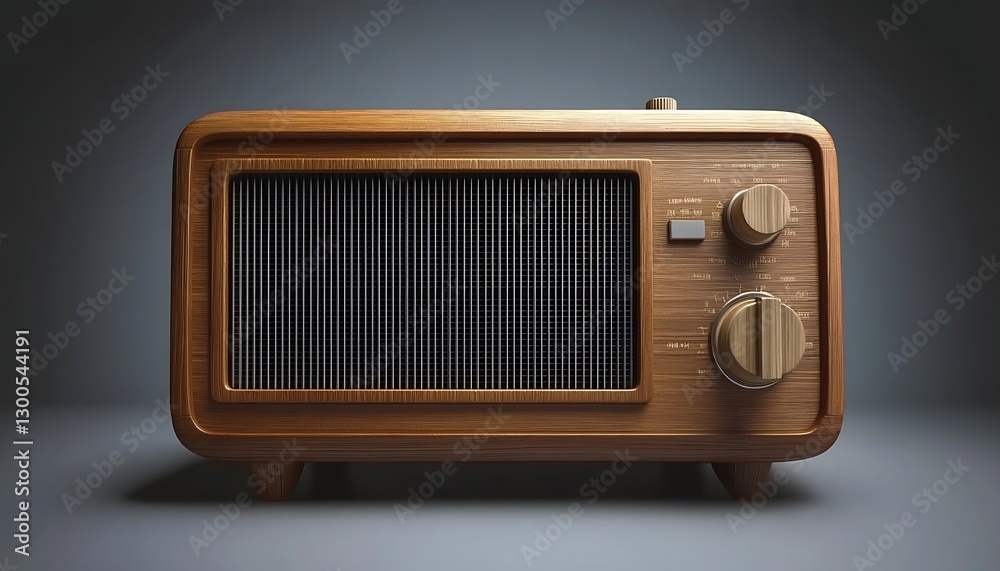 Retro radio broadcasting music, home audio Retro radio broadcasting music, home audio