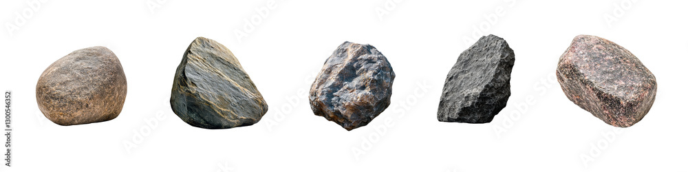 Fototapeta premium Natural Rock Collection with Various Textures and Colors on Display